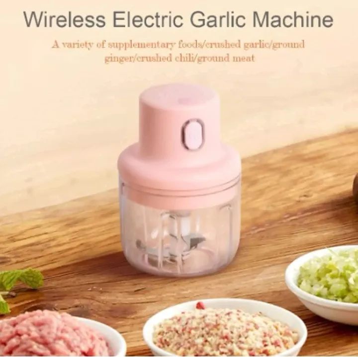 Portable Electric USB Rechargeable Fruit Vegetable Onion Garlic Cutter Mixer Blender Mincer Grinder Food Speedy Chopper Cordless